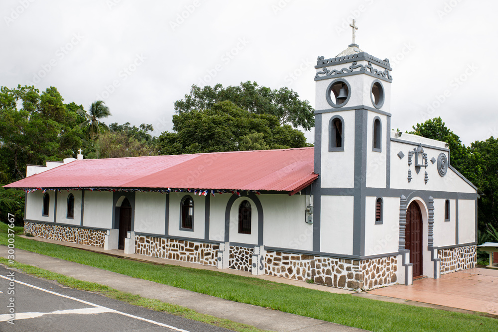 Small Catholic chapel in the rural region of central Panama