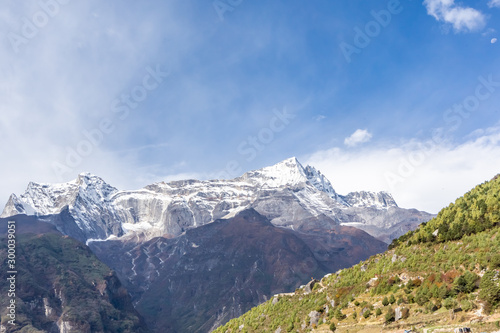 Namche Bazaar village on the way to Everest Base. Nepal.