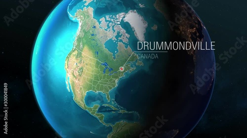 Canada - Drummondville - Zooming from space to earth photo