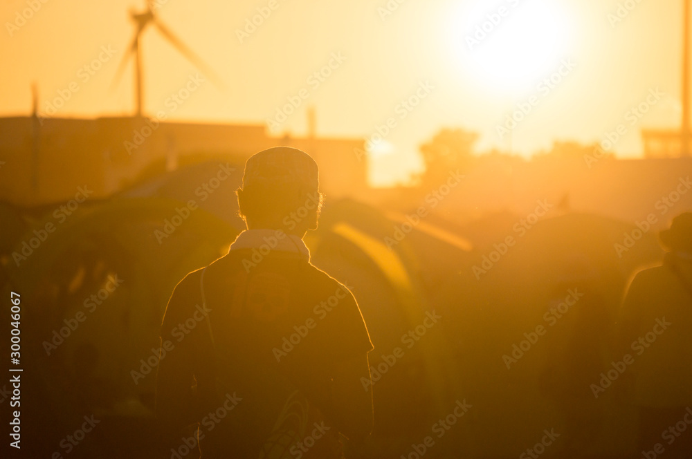 夏フェスの夕暮れ