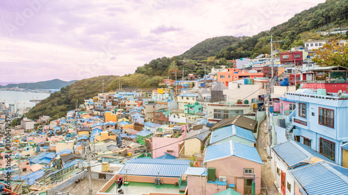Panorama scenes of Gamcheon Culture Village,Busan, Korea © Yan