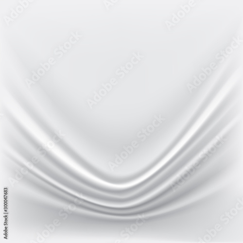 The White Fabric wrinkles background vector illustration.