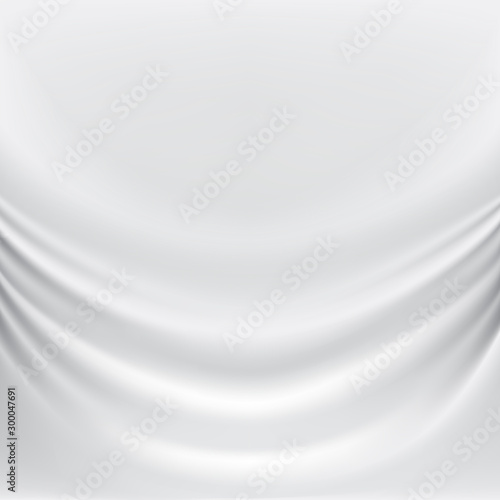 The White Fabric wrinkles background vector illustration.