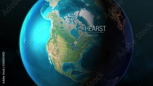 Canada - Hearst - Zooming from space to earth photo