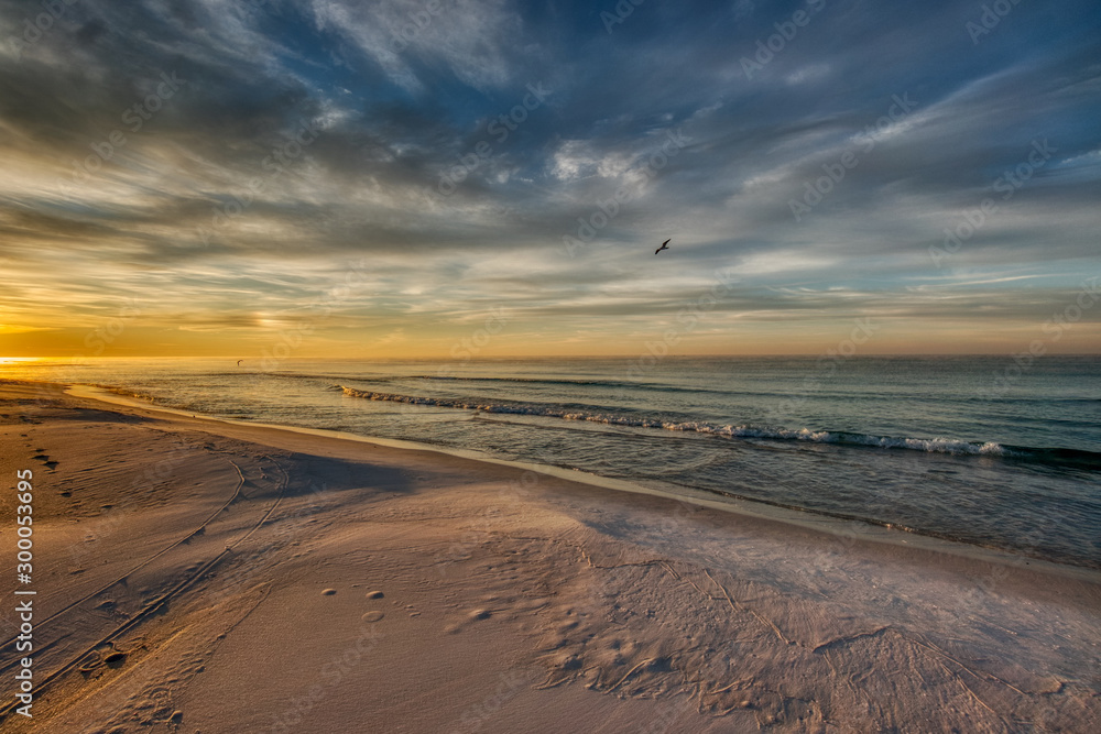 Sunrise Beach Scene at Santa Rosa beach, Florida