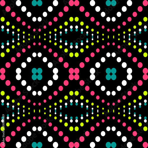 geometric seamless pattern in retro colors