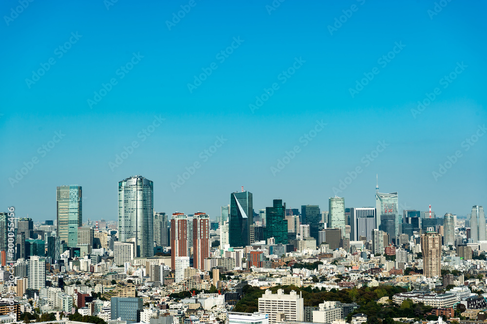 東京都渋谷区恵比寿から見た東京の景色