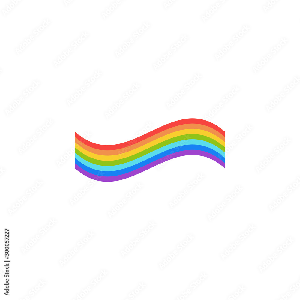Rainbow graphic design template vector isolated