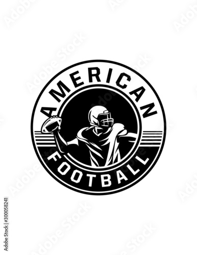 american football player badge