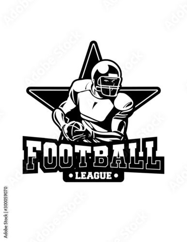 badge american football black and white
