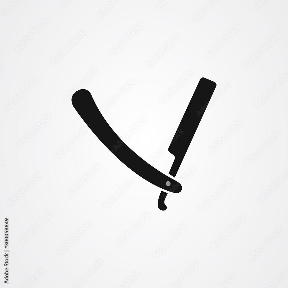 Razor blade icon logo vector design Razor blade icon logo vector design