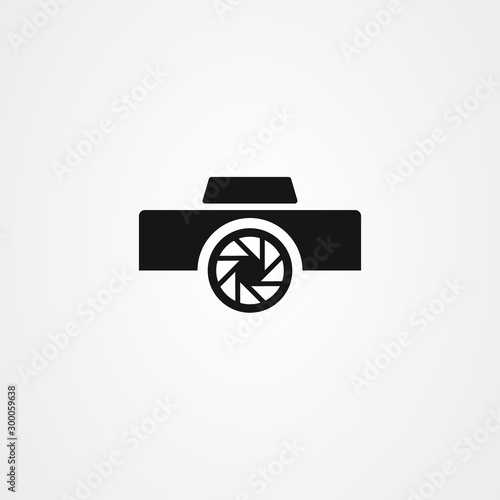 Camera icon vector, Photo studio logo design.