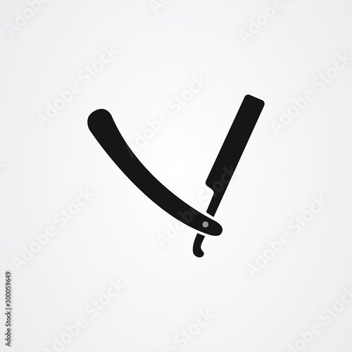 Razor blade icon logo vector design
