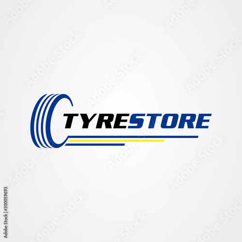 Tire shop logo template. tire icon vector illustration.