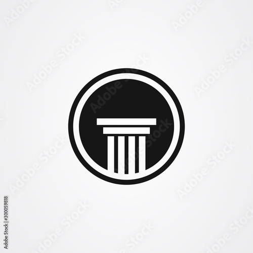 Law icon logo vector design