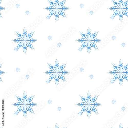 Wallpaper Mural Seamless snowflakes background for winter and christmas theme. Vector illustration. Torontodigital.ca