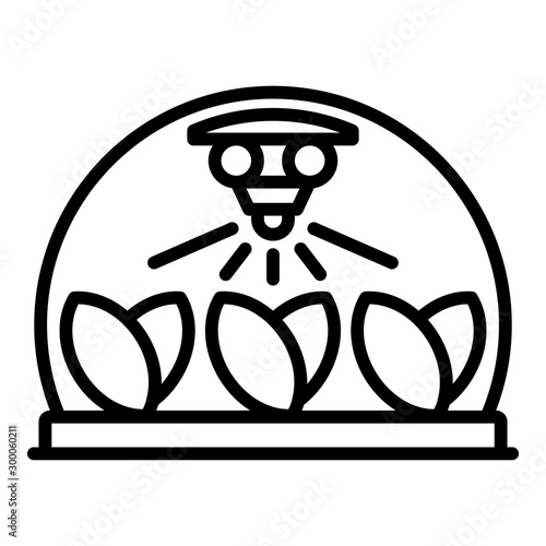 Smart plant irrigation icon. Outline smart plant irrigation vector icon for web design isolated on white background
