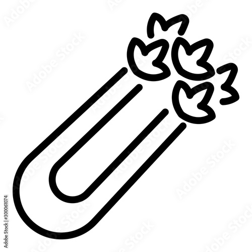 Detox celery icon. Outline detox celery vector icon for web design isolated on white background