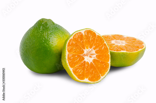 Green raw tangerine