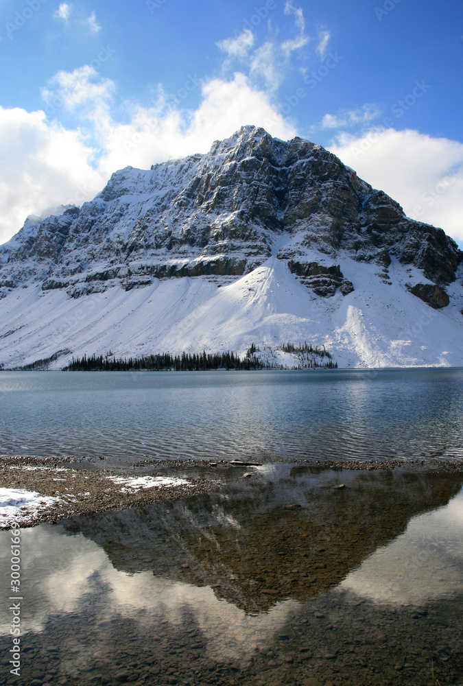 Canadian rocky mountains reflects on lake at Banff National Park,Alberta,Canada