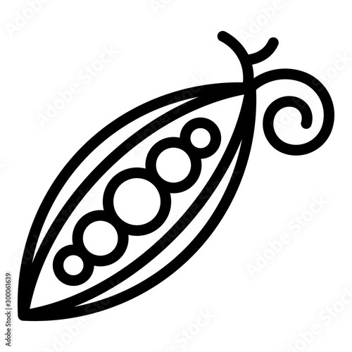 Diet peas icon. Outline diet peas vector icon for web design isolated on white background