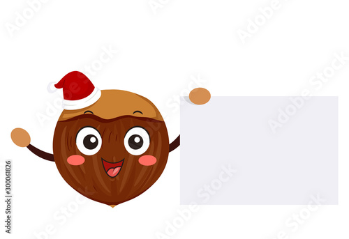 Mascot Chestnut Board Illus...