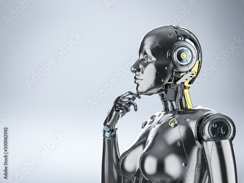 Tapety artystyczne Female cyborg or robot