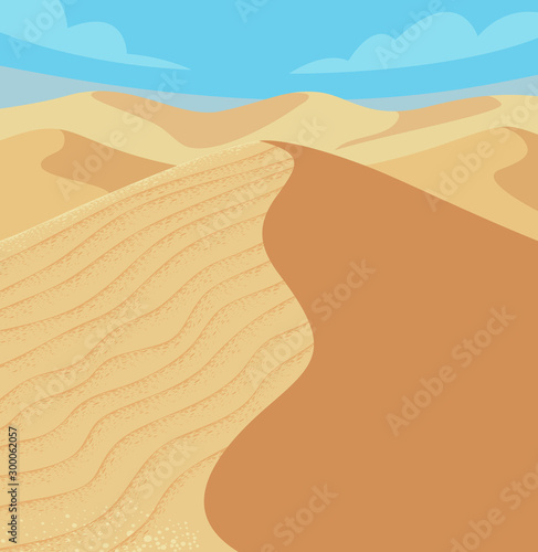 Desert Sand Dunes Illustration