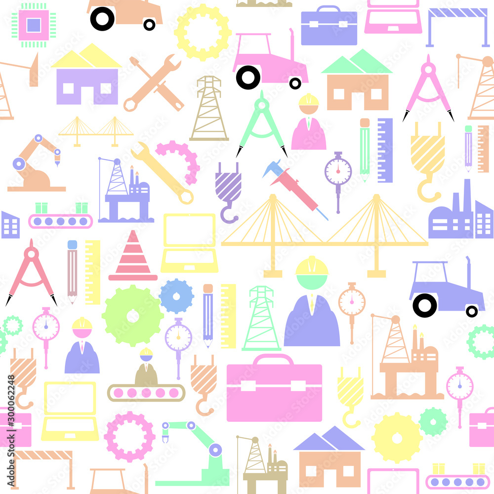 engineering seamless pattern background icon. engineering seamless pattern background icon.