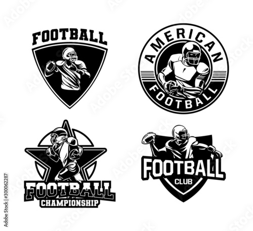 american football badge logo collection