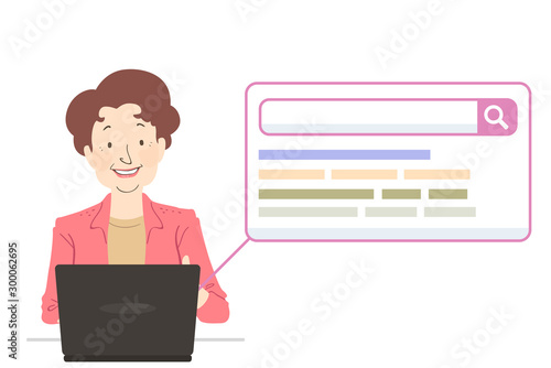 Senior Woman Laptop Search ...