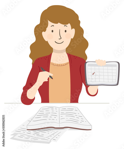 Teen Girl Study Planner Ill...