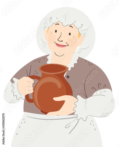 Woman Lady Servant Medieval...