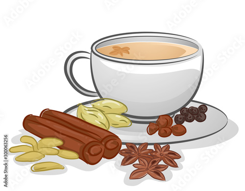 Chai Tea Illustration