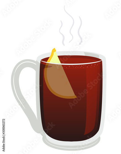 Gluhwein Hot Wine Illustration