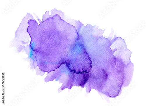 abstract watercolor background.splash color purple on paper.