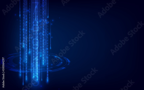 Abstract technology background with Big data. Internet connection, concept graphic design. Vector illustration