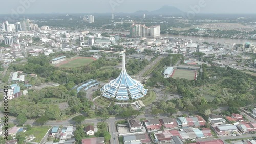 Kuching, Sarawak / Malaysia - October 16 2019: The buildings, landmarks and scenery of the Kuching city, capital of Sarawak, Borneo island photo