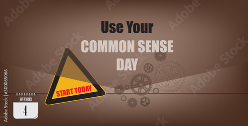 Postcard Use Your Common Sense Day