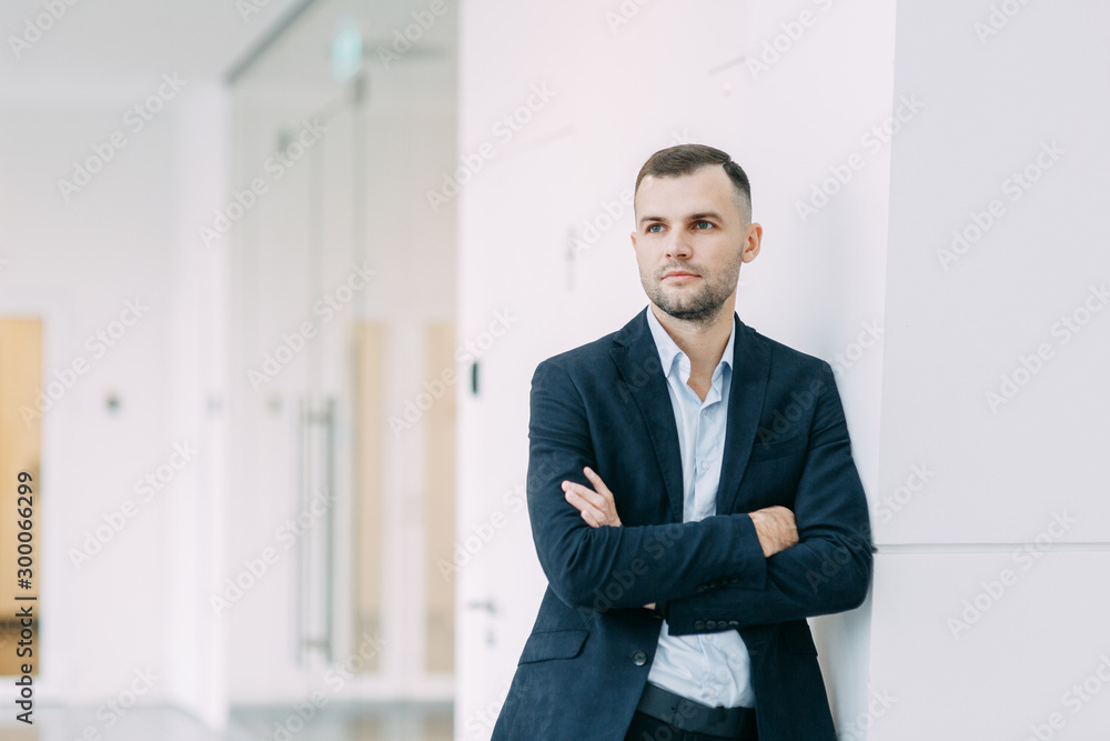 Success and luck in work, respect. Portrait of a young successful man with emotions. Success and luck in work, respect. Portrait of a young successful man with emotions.