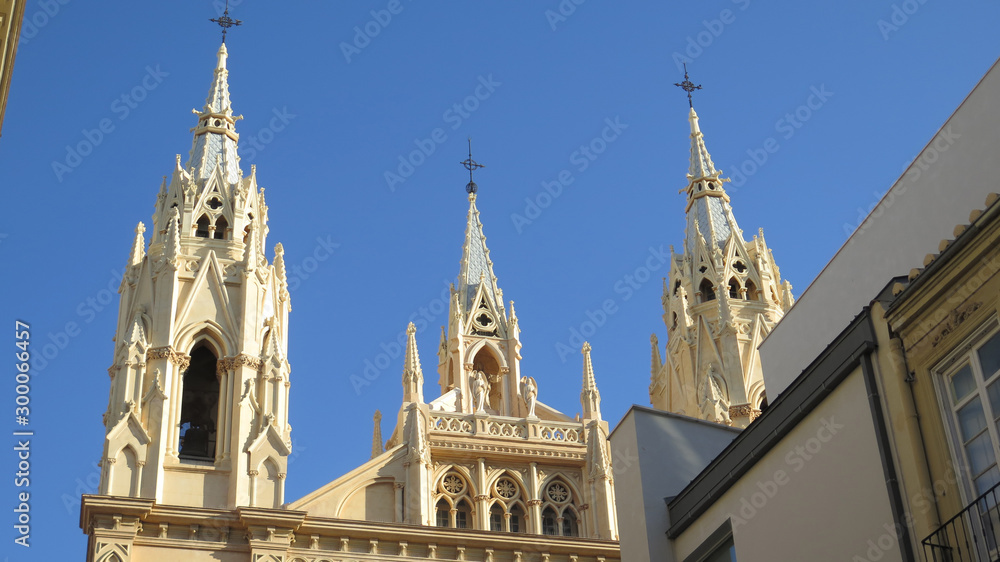 Spires of Malaga Sacred Heart church