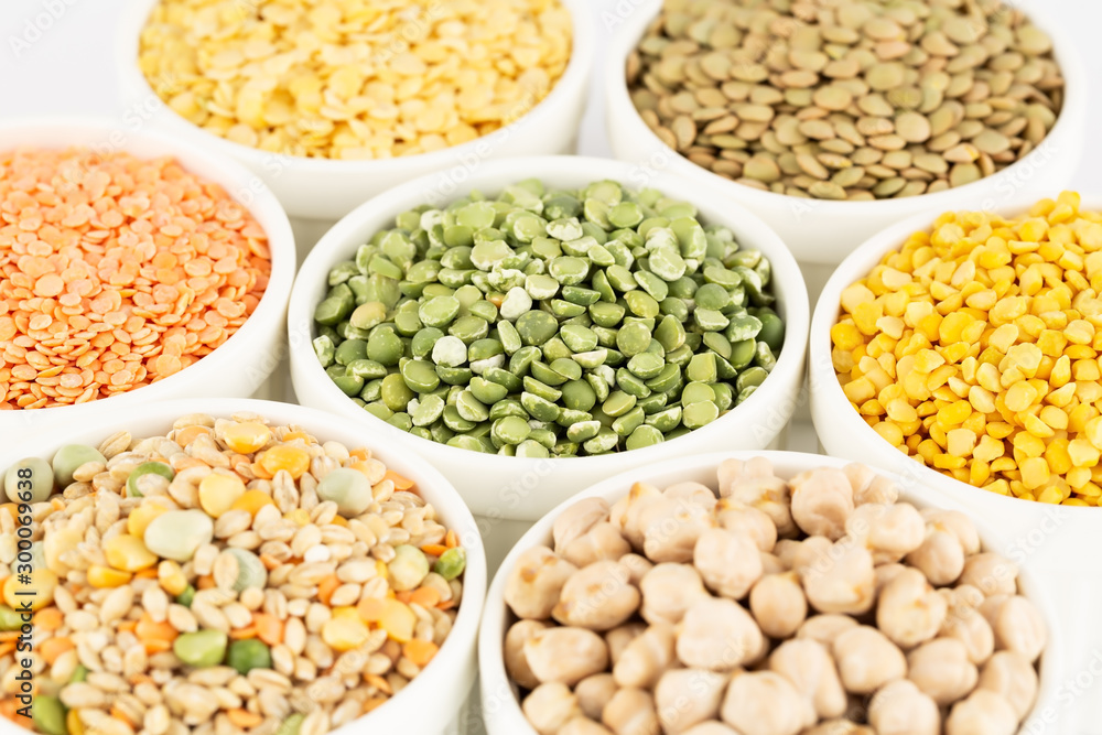 Collection of cereals and beans Collection of cereals and beans