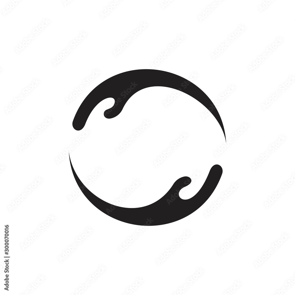 circle rotation hand care symbol vector circle rotation hand care symbol vector
