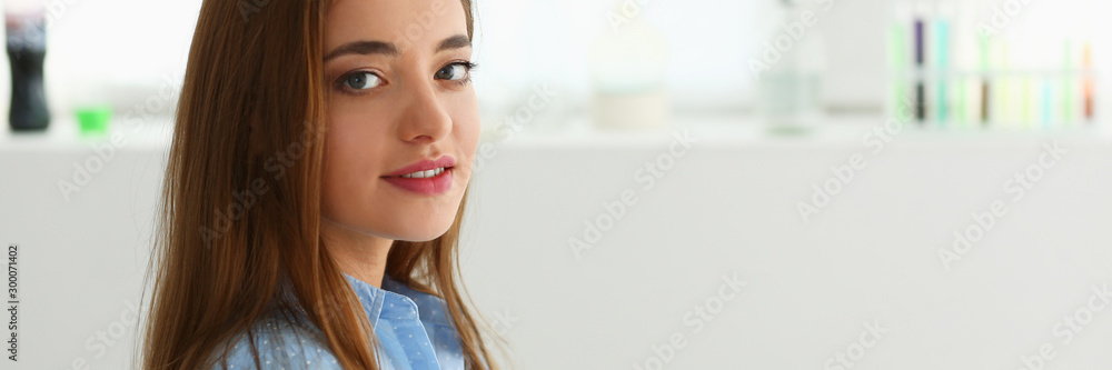 Cute female portrait looking in camera Cute female portrait looking in camera