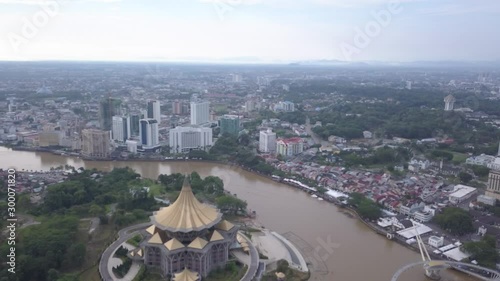 Kuching, Sarawak / Malaysia - October 16 2019: The buildings, landmarks and scenery of the Kuching city, capital of Sarawak, Borneo island photo