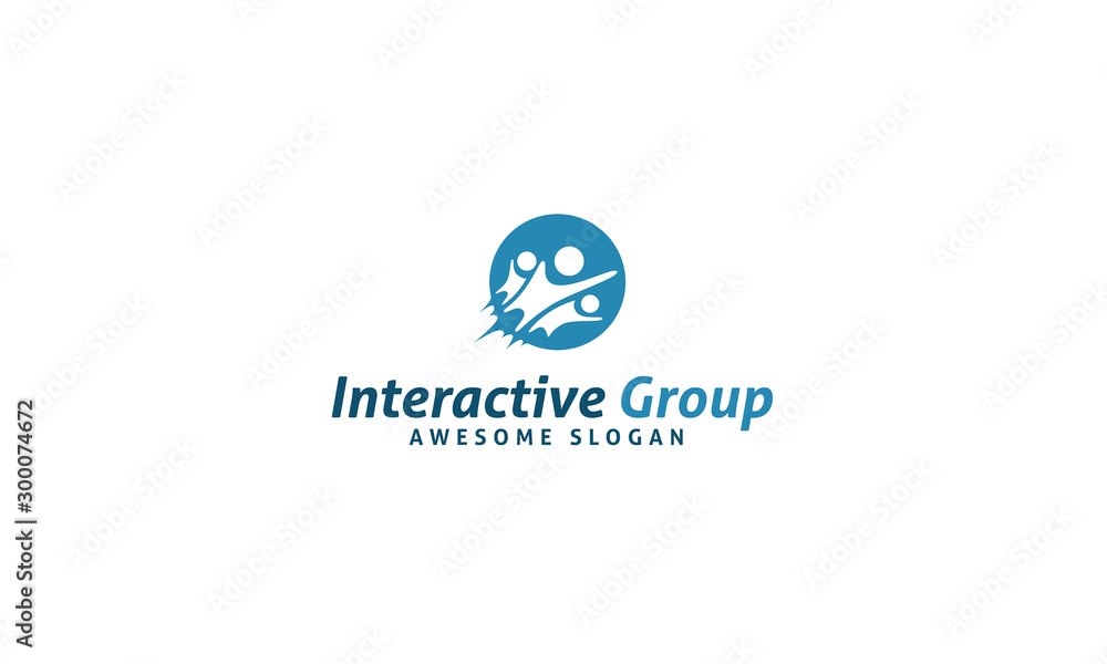 Interactive group logo template Interactive group logo template