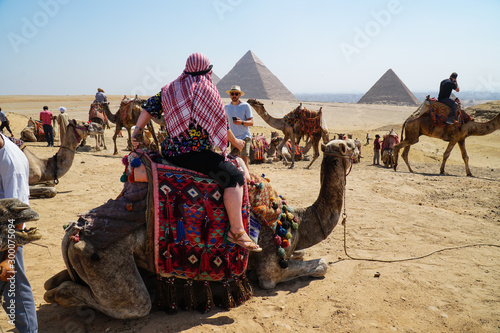 Canvas-taulu Pyramids of Giza, Egypt