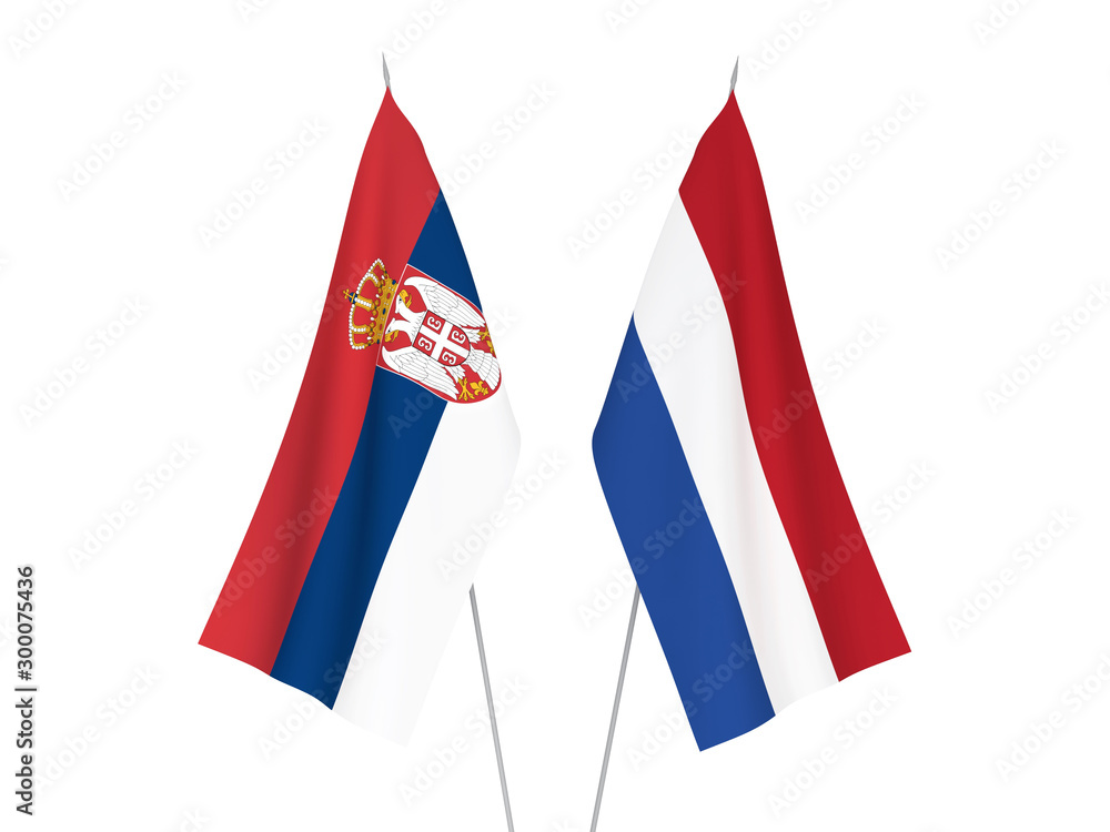 Netherlands and Serbia flags