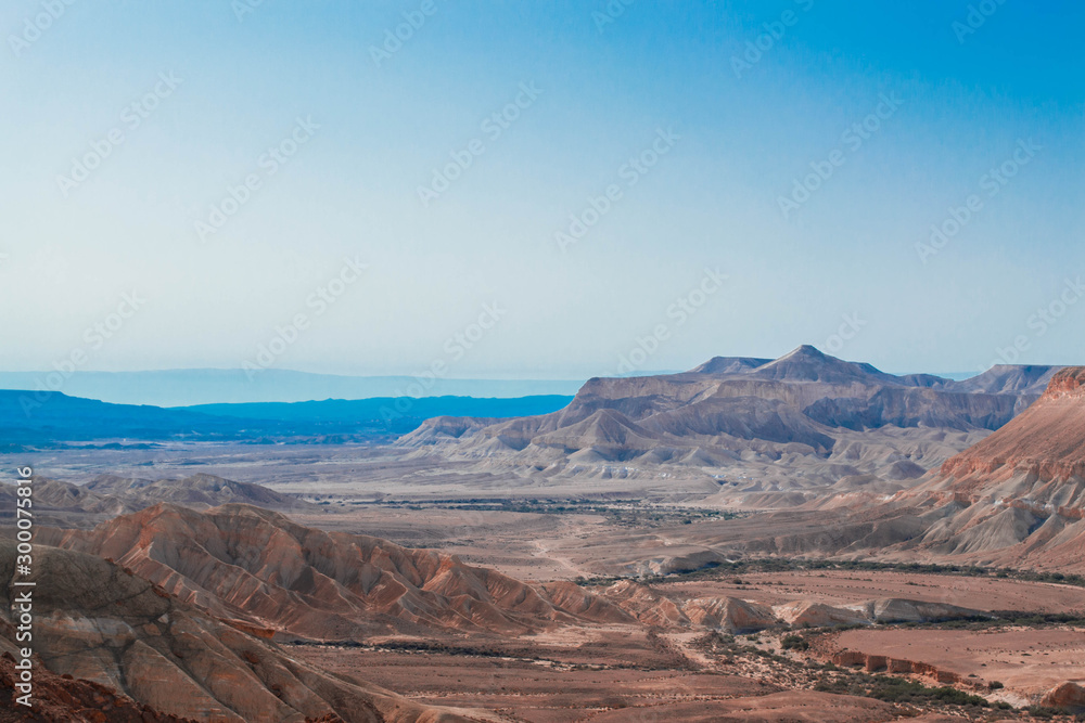 Jewish desert with mountains in Israel