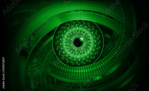 green eye cyber circuit future technology concept background